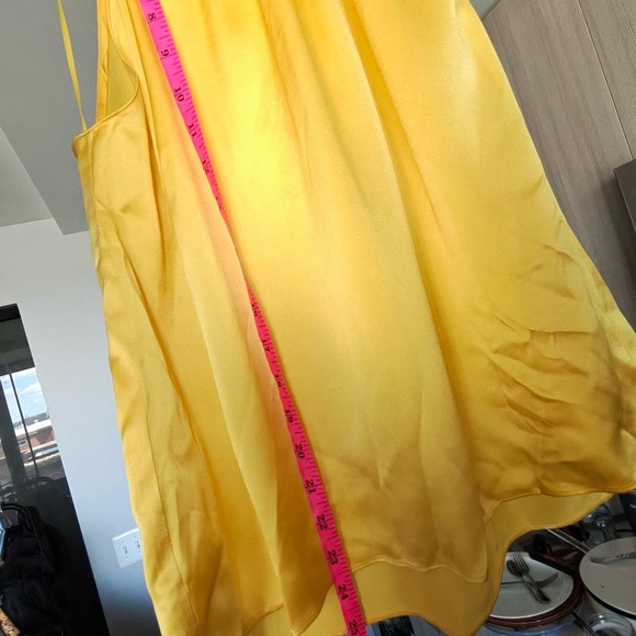 Amanda Uprichard Chaya Top Canary Yellow 100% Silk Mock Neck Small - Picture 12 of 13
